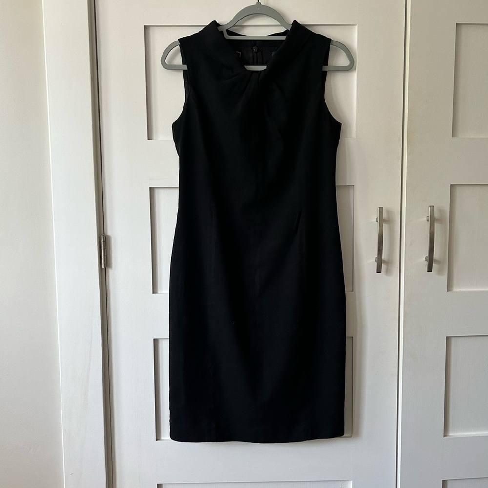 Brooks Brothers Black Sleeveless Midi Dress